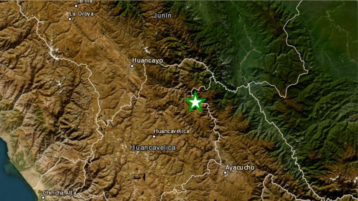 Un sismo de magnitud 3.4 remeció la región Huancavelica esta mañana
