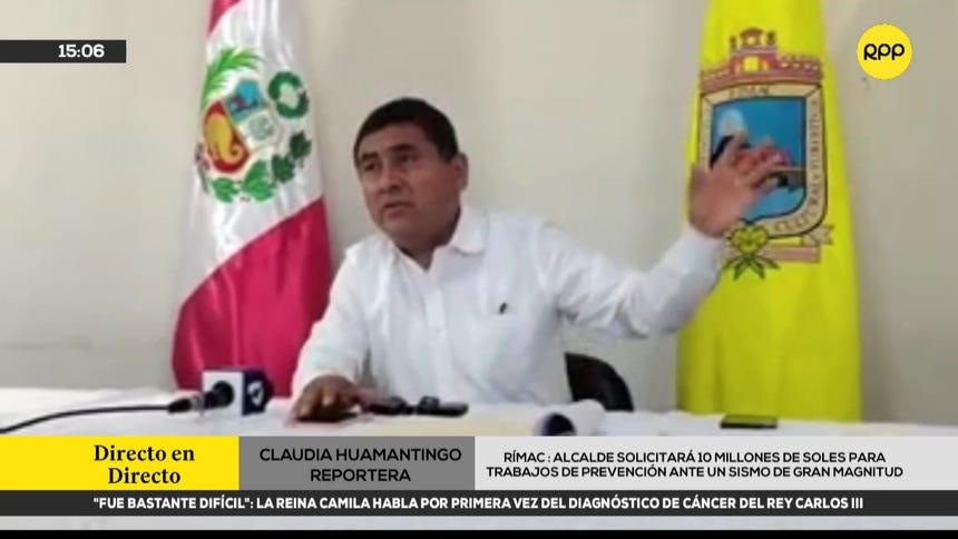 Rímac: alcalde anunció que solicitará S/10 millones al Ejecutivo para prevenir daños ante un terremoto