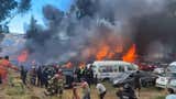 Voraz incendio consume más de 100 vehículos en depósito de la Policía en Huancayo [VIDEOS]