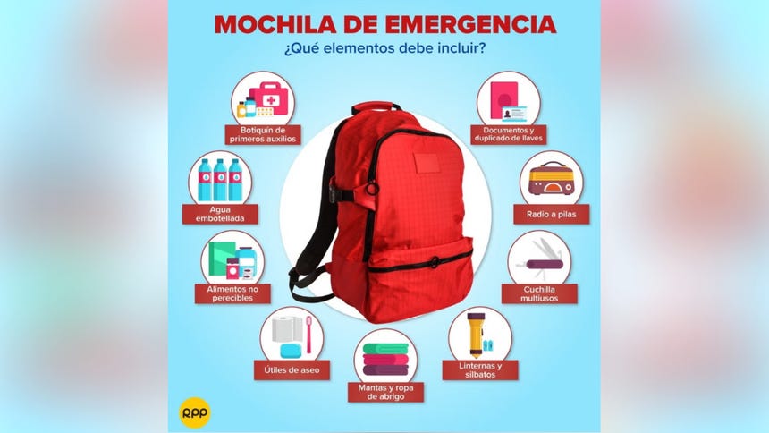 Qué incluir en la mochila de emergencia