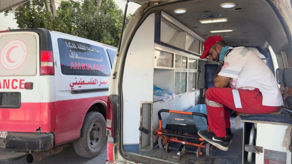 Una ambulancia palestina.