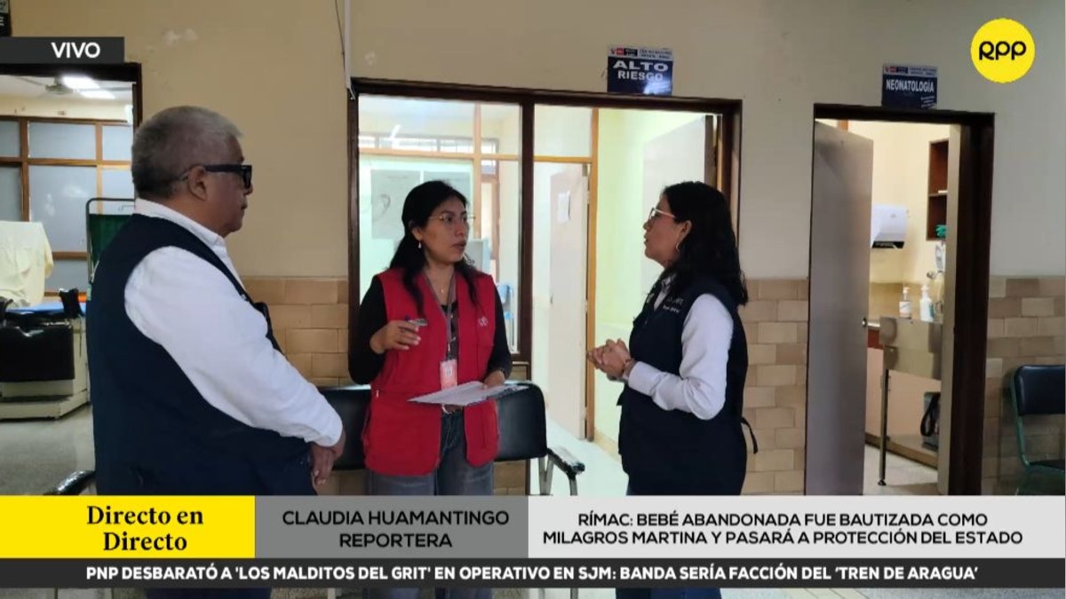 Rímac: bebé abandonada fue bautizada como 'Milagros Martina' y pasará a protección del Estado