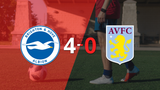 Premier League: Brighton and Hove derrotó 4-0 sin complicaciones a Aston Villa con doblete de Jack Hinshelwood