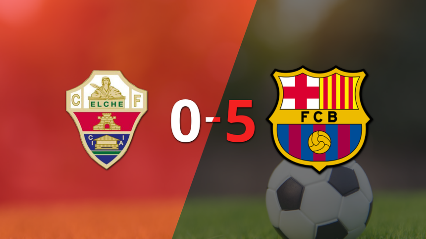 LaLiga EA Sports: Fermín López y Raphinha impulsaron con dobletes la victoria 5-0 de Barcelona frente a Elche