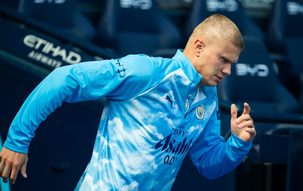 Haaland fue titular en el partido contra Bourmeouth en la Premier League.