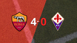 Serie A: Con triplete y gran actuación de Donyell Malen, Roma goleó 4-0 a Fiorentina