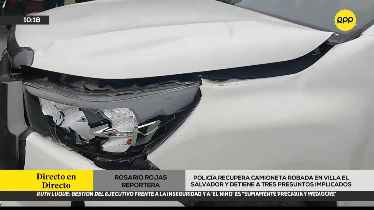 Policía recupera camioneta robada en Villa El Salvador tras persecución: implicados operaban en Lima Sur