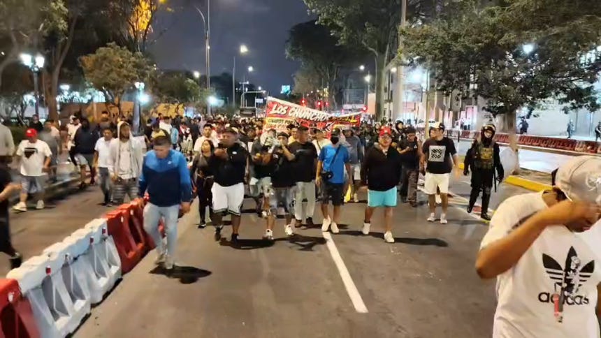 Manifestación de colectiveros