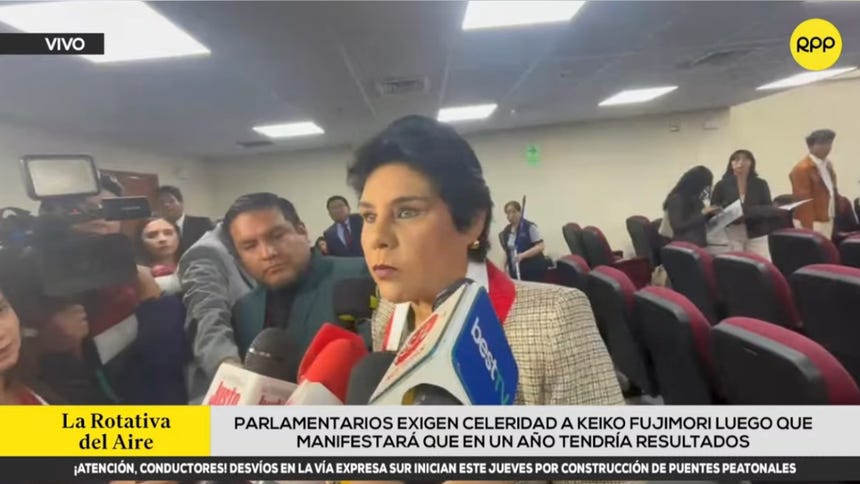 Yarrow pide celeridad a Fujimori en materia de seguridad: "Dijo que en los 100 primeros días íbamos a tener resultados"