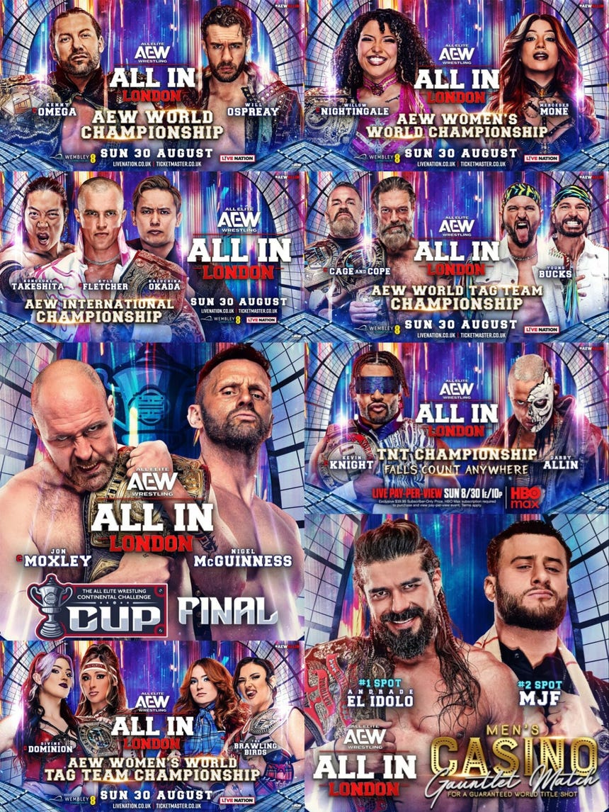 Cartelera actualizada de AEW All In: London