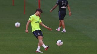 En solitario: Julián Álvarez se entrenó en el Atlético de Madrid sin la presencia del plantel 'colchonero'