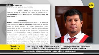 Diputado Julián Pérez pide al Poder Judicial excluir como prueba certificado médico legal sobre presunta agresión a su expareja