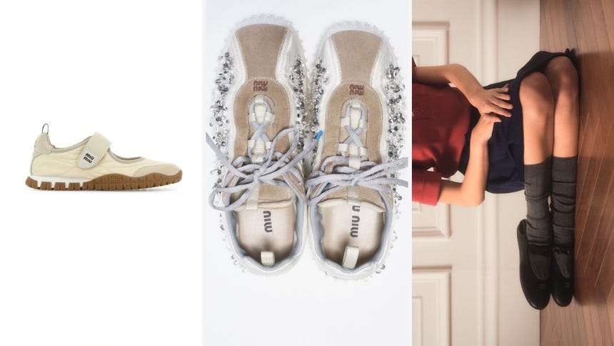 El universo de Miu Miu no es ajeno a la tendencia del balletcore, de hecho fue de las primeras marcas que volvió a apostar por esta tendencia.