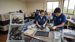 Ecuador: dan atención especializada a 32 iguanas marinas de Galápagos víctimas de presunto tráfico