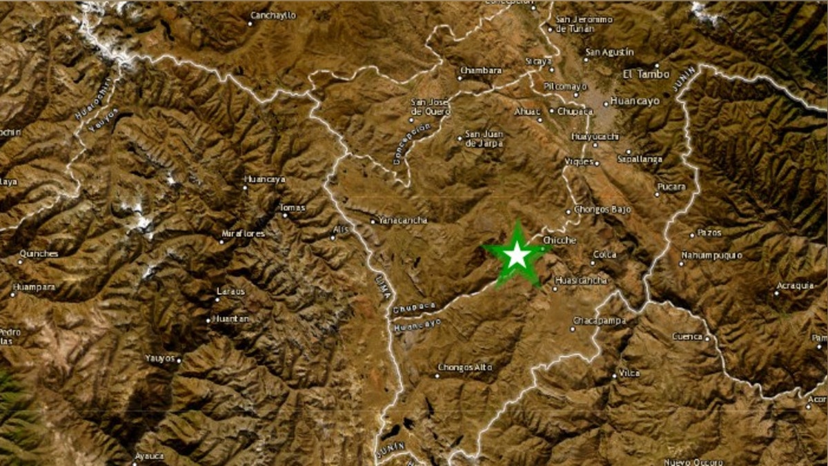 Junín: un sismo de magnitud 4.1 fue registrado esta mañana en Huasicancha