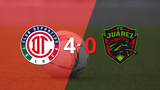 Liga MX: FC Juárez fue superado fácilmente y cayó 4-0 contra Toluca FC