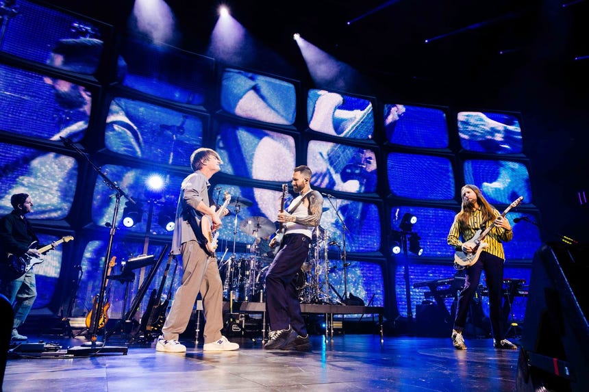 Maroon 5 continúa su gira mundial por Latinoamérica, tras presentarse en Colombia y Ecuador antes de llegar a Lima.