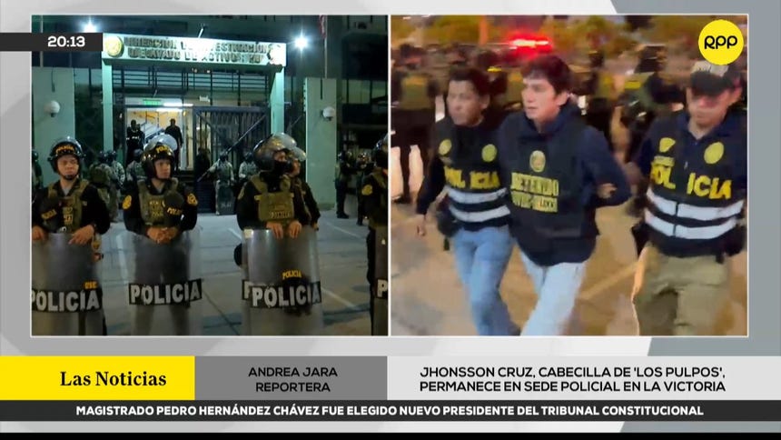 'Jhonsson Pulpo' permanece en sede policial de La Victoria