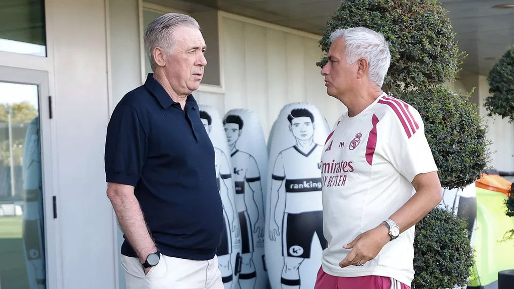 Carlo Ancelotti y José Mourinho se reunieron en las instalaciones de Real Madrid