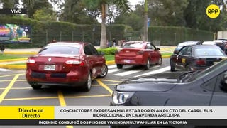 Conductores expresan malestar por congestión generada por el corredor bidireccional de la avenida Arequipa