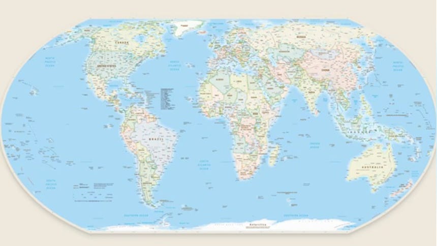 La propuesta de Equal Earth que busca mostrar una representación más verídica del tamaño de los países y continentes.