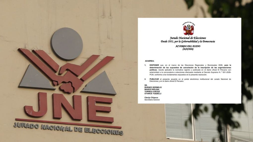 JNE mantiene exigencia del 50 % de participación regional para partidos en las ERM 2026