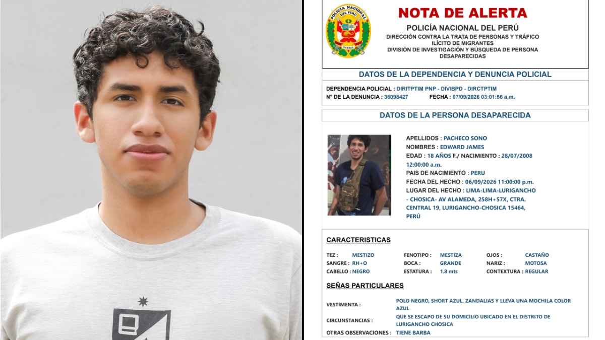 Lurigancho-Chosica: joven de 18 años desaparece tras salir de su casa en Ñaña