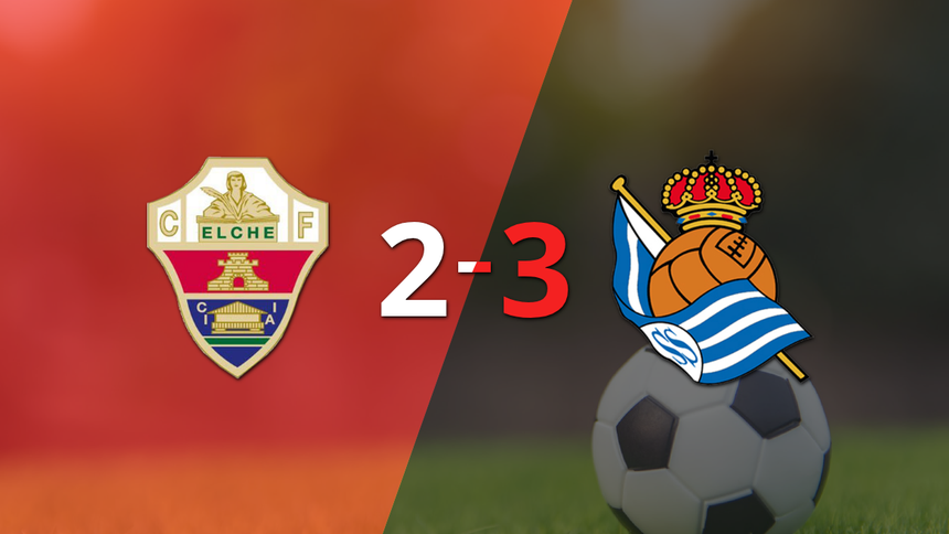 LaLiga EA Sports: Triunfo agónico de Real Sociedad sobre Elche por 3 a 2