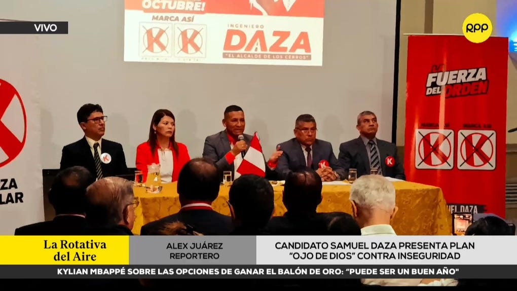 Samuel Daza, candidato de Fuerza Popular a la alcaldía de Lima, presenta el plan 'Los Ojos de Dios' para enfrentar la inseguridad