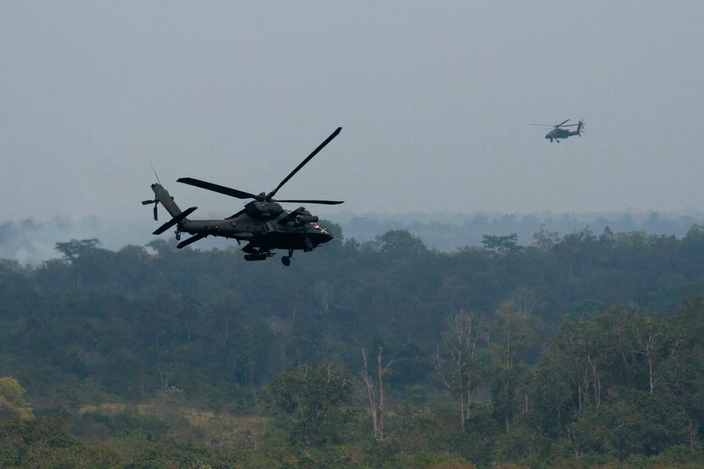 Helicópteros del Ejército de EE. UU. participan en los ejercicios Super Garuda Shield 2026.