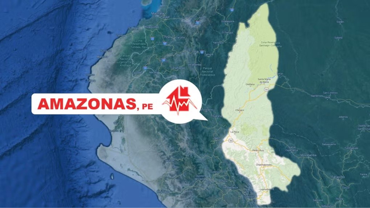 Un sismo de magnitud 5.4 remeció la región Amazonas esta madrugada