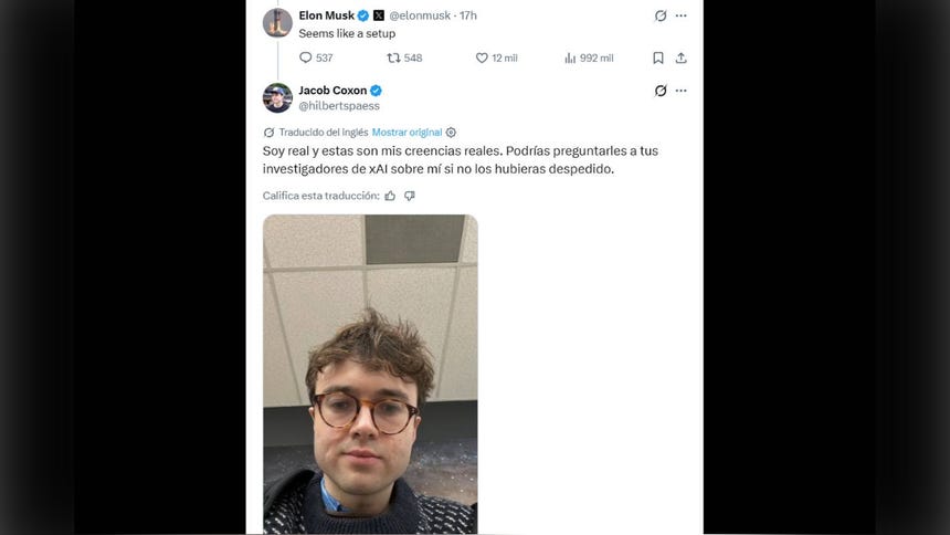Jacob Coxon respondió a cuestionamiento de Elon Musk sobre su mensaje viral