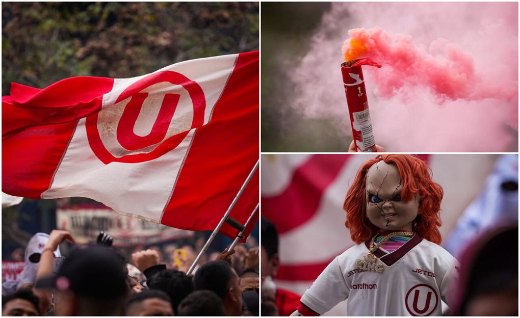 Cientos de hinchas del equipo de <a href=https://rpp.pe/futbol/descentralizado/alianza-lima-vs-universitario-kevin-quevedo-esta-en-la-lista-para-el-clasico-liga-1-noticia-1706996 data-mce-href=https://rpp.pe/futbol/descentralizado/alianza-lima-vs-universitario-kevin-quevedo-esta-en-la-lista-para-el-clasico-liga-1-noticia-1706996>Universitario</a> realizaron un banderazo frente al Hotel de San Isidro donde concentró el plantel crema.