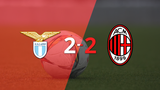 Serie A: Los dos goles de Diego Moreira no evitaron el empate entre Milan y Lazio