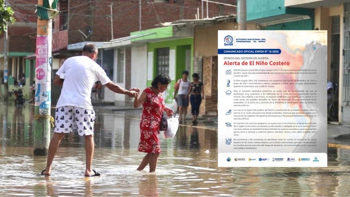 ENFEN eleva hasta un 85% la probabilidad de un 'Niño Costero' de magnitud extraordinaria en septiembre