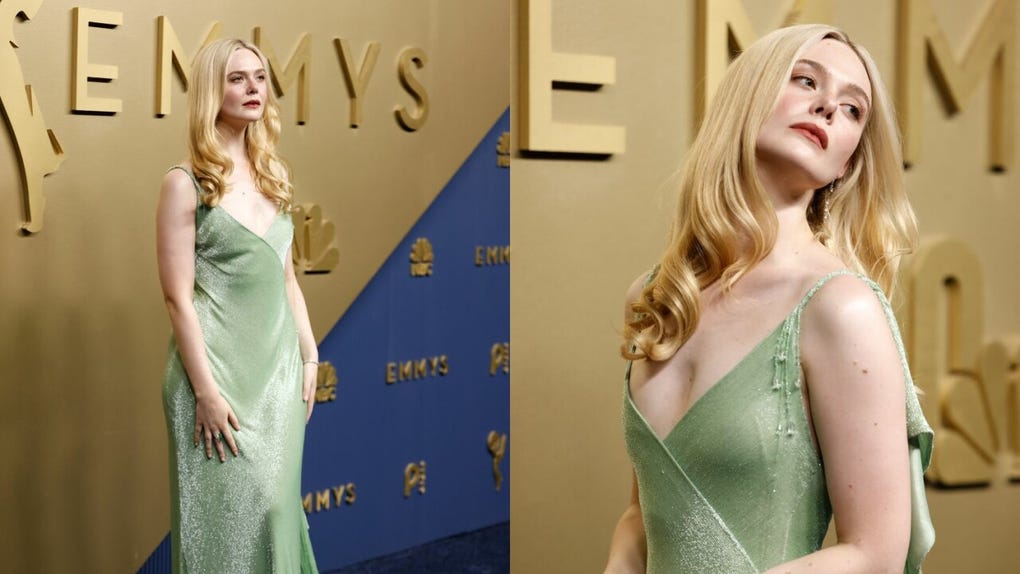 Elle Fanning llegó a los Emmy 2026 como nominada a Mejor actriz protagonista en una serie de comedia por su papel en Margo’s Got Money Troubles.