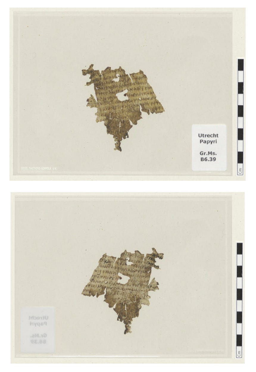 Un pequeño fragmento de 'La Odisea' de Homero de unos 1.700 años de antigüedad ha sido identificado en la Biblioteca de la Universidad de Utrecht, en Países Bajos, un hallazgo del que sólo se conocen alrededor de una treintena de piezas similares en el mundo, anunció este martes la institución neerlandesa.