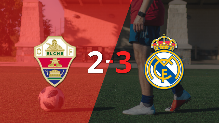 LaLiga EA Sports: En un partido increíble, Real Madrid le ganó con gol agónico a Elche por 3 a 2