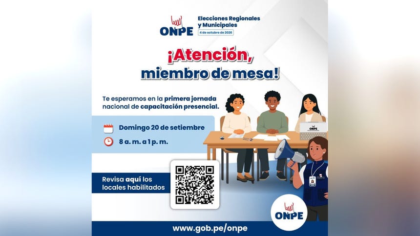 Primera fecha de la capacitación presidencial para miembros de mesa en las ERM 2026