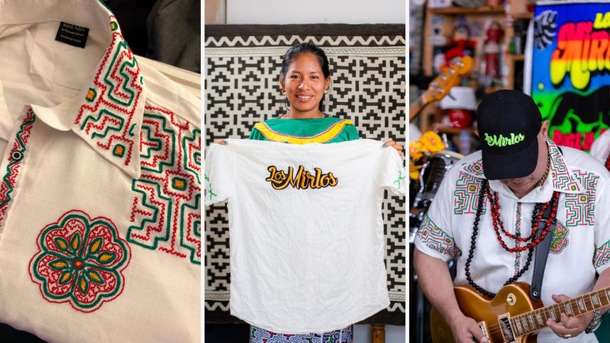 Las camisas que usaron Los Mirlos fueron bordadas a mano durante tres meses.