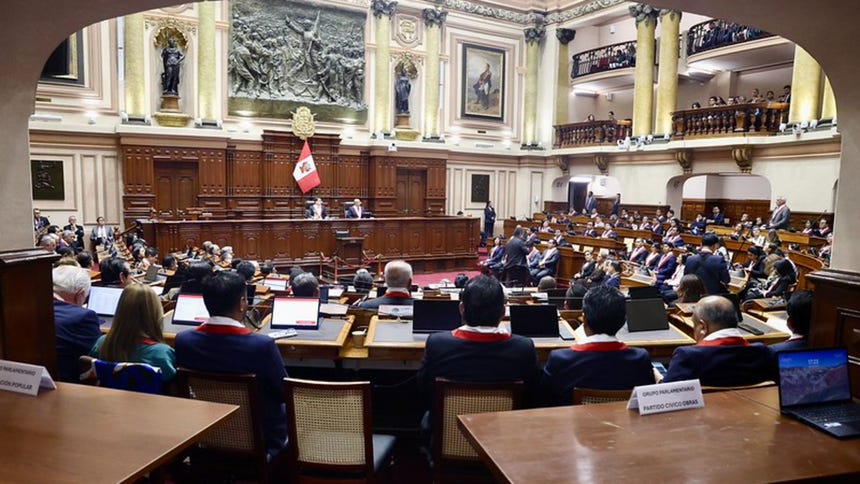 Una sesión solemne del Congreso.