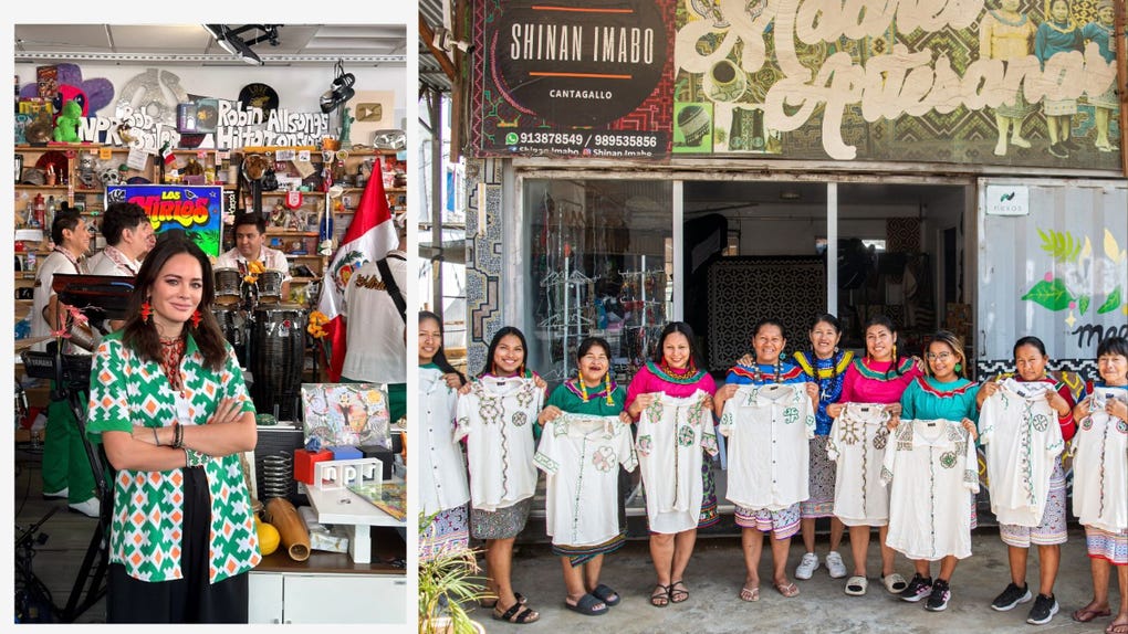 Las camisas bordadas con arte kené que lucieron Los Mirlos fueron elaboradas por doce artesanas shipibo-konibo de la comunidad Shinan Imabo, en Cantagallo.