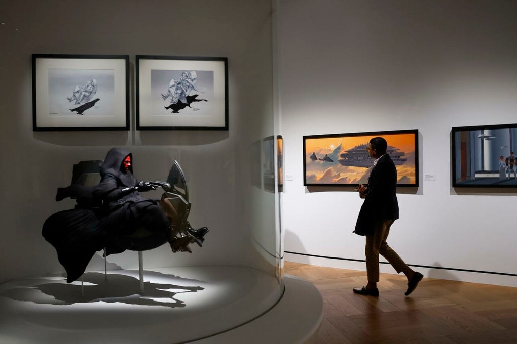 La quinta y última planta de este ambicioso museo se encuentra reservada para los murales, incluido una galería exclusiva dedicada a obras hasta el momento nunca vistas del artista callejero y activista político Banksy.