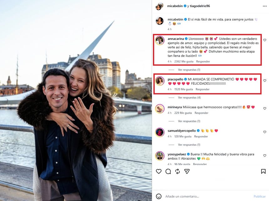 Anna Carina y su hermana María Pía festejaron el compromiso de Mica Bebin Copello.