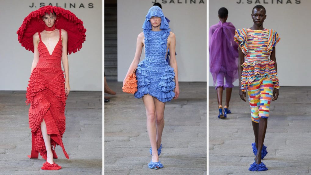 J.Salinas participó en el calendario oficial de Milán Fashion Week y presentó su colección luego de Prada y Diesel.