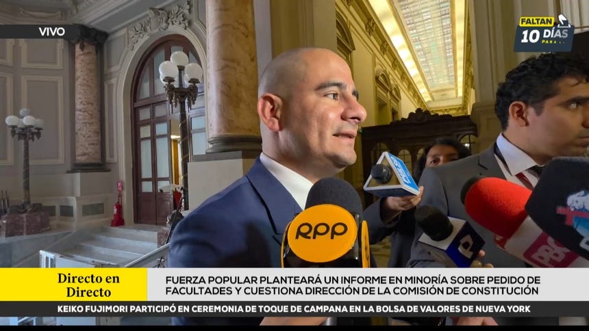 Fuerza Popular prepara informe en minoría sobre pedido de facultades legislativas