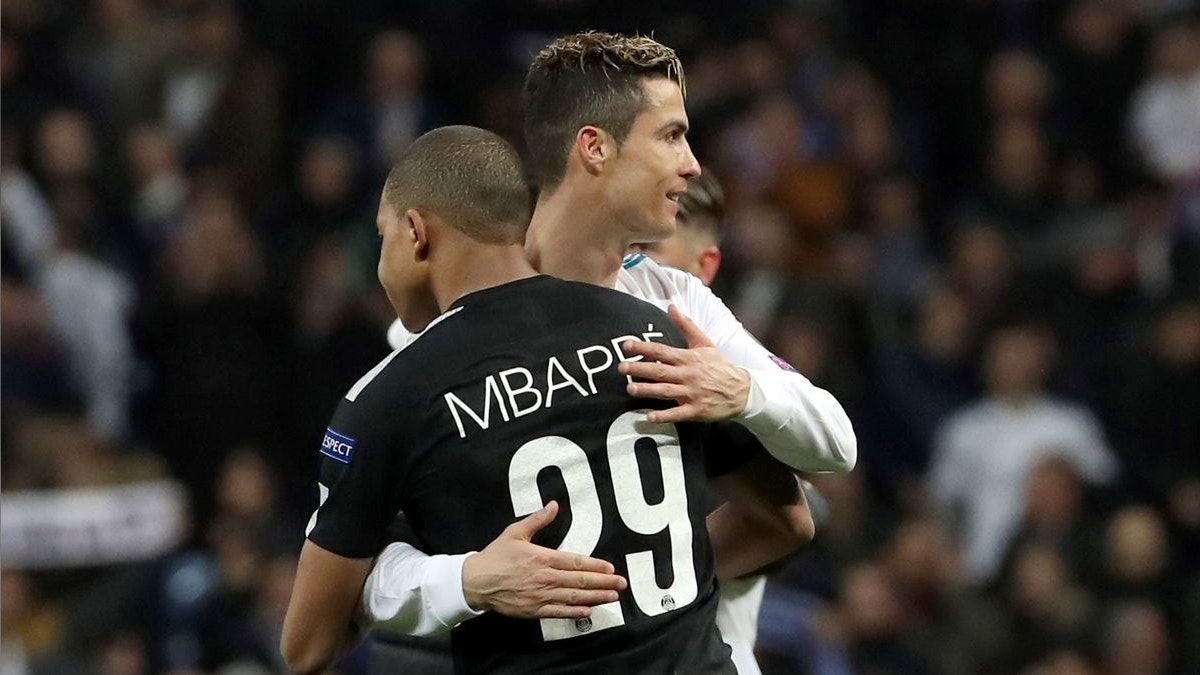 Cristiano eliminó a Mbappé y al PSG en la Champions League 2018.