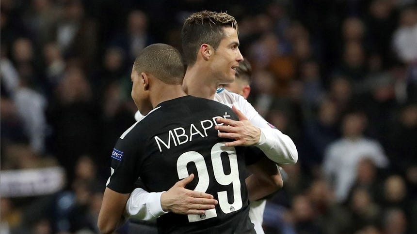 Cristiano eliminó a Mbappé y al PSG en la Champions League 2018.