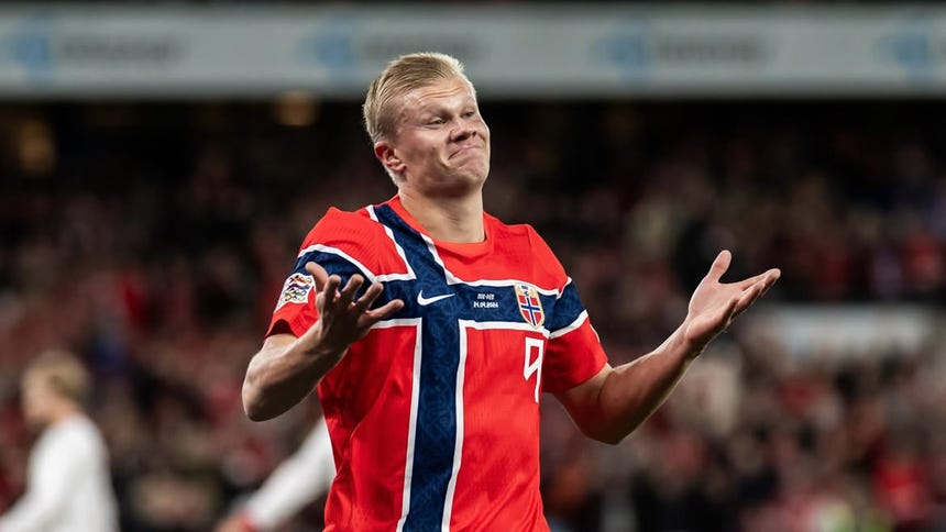 ¡Haaland imparable! Anotó doblete en triunfo ante Dinamarca y llegó a 63 goles en 56 partidos con Noruega [VIDEO]