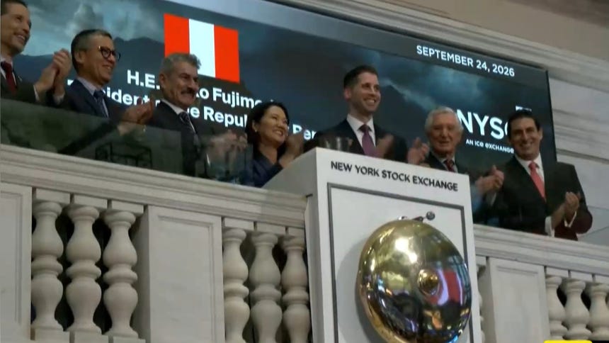 Keiko Fujimori participó en ceremonia de toque de campana en la Bolsa de Valores de Nueva York